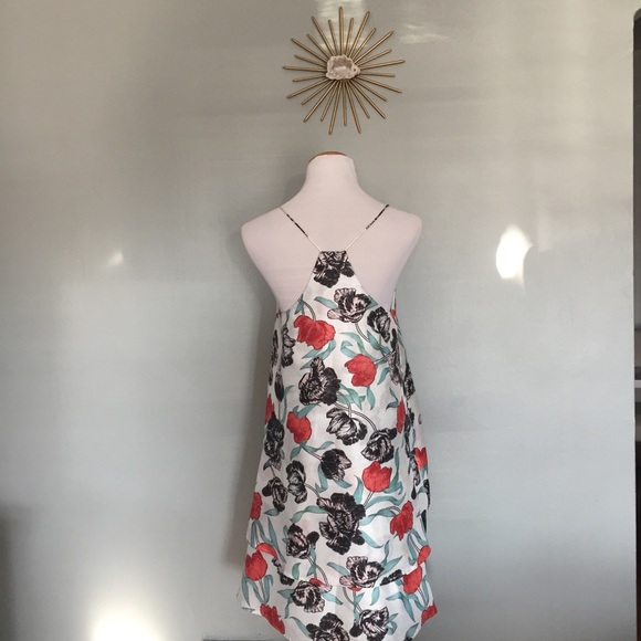 C/MEO Collective Floral Mini Dress - Red and Black on Light Blue - Picture 4 of 8